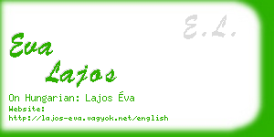 eva lajos business card